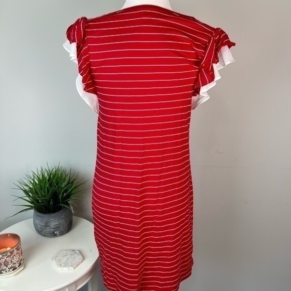 Maison Jules womens red and white stripe shift dress size XS - Picture 7 of 10